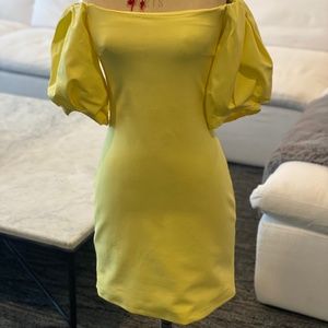 CUSHNIE ET OCHS Sylvia puff sleeve dress size 6 US
